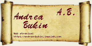 Andrea Bukin vizit kartica